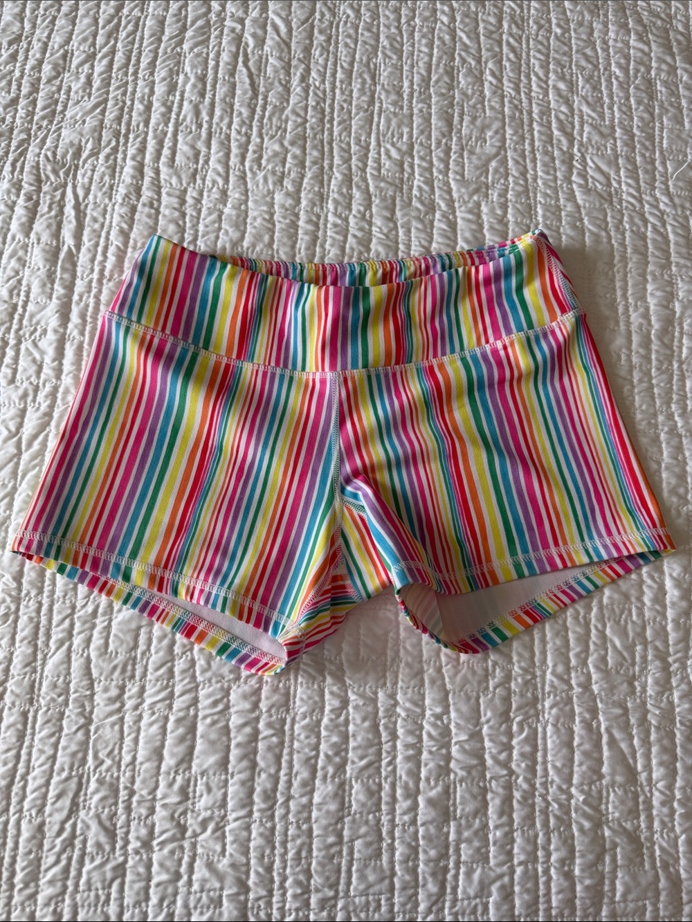 Born Primitive Double Take Booty Shorts Rainbow Striped